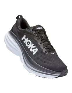 Alternative view of Best deal 👏 Hoka One One Bondi 8 Wide Mens Running 👞 Shoes In Black/White 💯