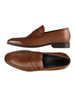Alternative view of Best Pirce 🌟 Aquila Hadden Brown Leather Penny Loafers ⭐