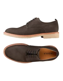 Alternative view of Best Sale 😉 Aquila Morgan Nubuck Derby 👟 Shoes In Charcoal 💯