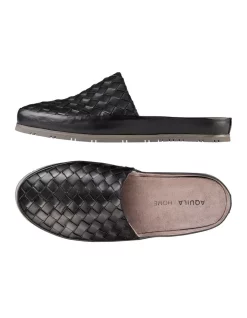 Best Sale ❤️ Aquila Waldorf Leather Slippers In Black 👏 -Clae shop unnamed file 137