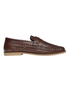 New 🔔 AQ By Aquila Trey Brown Leather Slip On 👟 Shoes 🎉