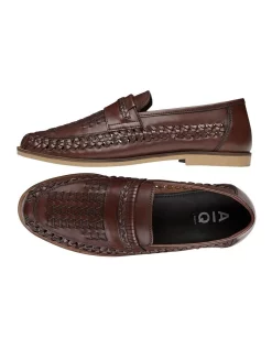 Alternative view of New 🔔 AQ By Aquila Trey Brown Leather Slip On 👟 Shoes 🎉