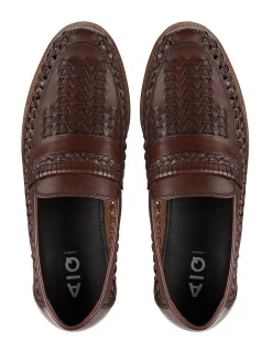 New 🔔 AQ By Aquila Trey Brown Leather Slip On 👟 Shoes 🎉 -Clae shop unnamed file 1378