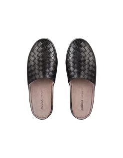 Best Sale ❤️ Aquila Waldorf Leather Slippers In Black 👏 -Clae shop unnamed file 138