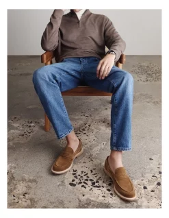 Alternative view of Best Pirce 😀 Aquila Princeton Suede Loafers In Camel Beige 😉