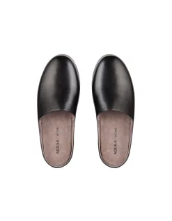 Buy 👏 Aquila Fairmont Leather Slippers In Black 🤩 -Clae shop unnamed file 8