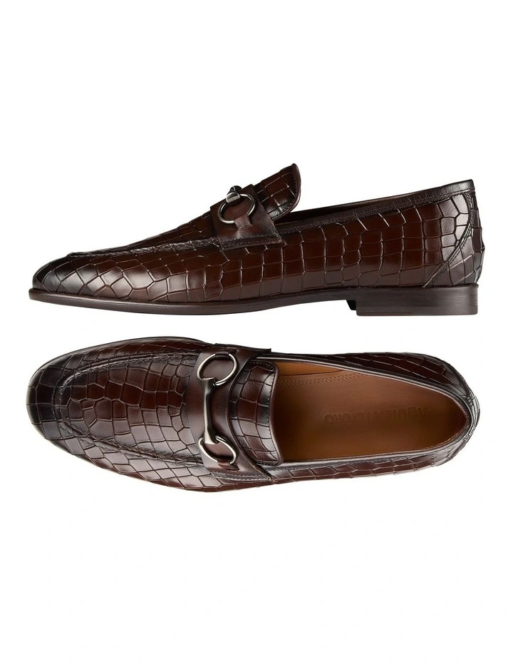Hot Sale π AQUILA Candela Leather Loafers In Croc Brown π 4 Hot Sale π AQUILA Candela Leather Loafers In Croc Brown π - Image 2